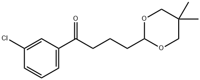 3'-CHLORO-4-(5,5-DIMETHYL-1,3-DIOXAN-2-YL)BUTYROPHENONE 구조식 이미지