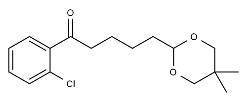 2'-CHLORO-5-(5,5-DIMETHYL-1,3-DIOXAN-2-YL)VALEROPHENONE Structure