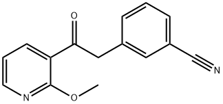 2-METHOXY-3-(3-CYANOPHENYLACETYL)PYRIDINE Structure