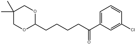 3'-CHLORO-5-(5,5-DIMETHYL-1,3-DIOXAN-2-YL)VALEROPHENONE Structure