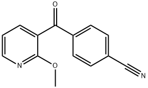 2-METHOXY-3-(4-CYANOPHENYLACETYL)PYRIDINE 구조식 이미지