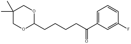 5-(5,5-DIMETHYL-1,3-DIOXAN-2-YL)-3'-FLUOROVALEROPHENONE Structure