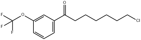 7-CHLORO-1-OXO-1-(3-TRIFLUOROMETHOXYPHENYL)HEPTANE Structure