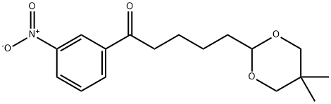 4-(5,5-DIMETHYL-1,3-DIOXAN-2-YL)-3'-NITROVALEROPHENONE Structure