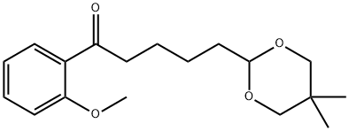 5-(5,5-DIMETHYL-1,3-DIOXAN-2-YL)-2'-METHOXYVALEROPHENONE 구조식 이미지