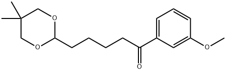 5-(5,5-DIMETHYL-1,3-DIOXAN-2-YL)-3'-METHOXYVALEROPHENONE 구조식 이미지