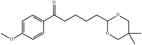 5-(5,5-DIMETHYL-1,3-DIOXAN-2-YL)-4'-METHOXYVALEROPHENONE 구조식 이미지