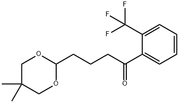 4-(5,5-DIMETHYL-1,3-DIOXAN-2-YL)-2'-TRIFLUOROMETHYLBUTYROPHENONE Structure