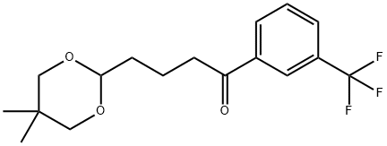 4-(5,5-DIMETHYL-1,3-DIOXAN-2-YL)-3'-TRIFLUOROMETHYLBUTYROPHENONE 구조식 이미지