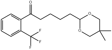 5-(5,5-DIMETHYL-1,3-DIOXAN-2-YL)-2'-TRIFLUOROMETHYLVALEROPHENONE Structure