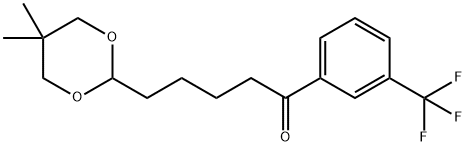 5-(5,5-DIMETHYL-1,3-DIOXAN-2-YL)-3'-TRIFLUOROMETHYLVALEROPHENONE Structure