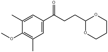 3',5'-DIMETHYL-4'-METHOXY-3-(1,3-DIOXAN-2-YL)PROPIOPHENONE Structure
