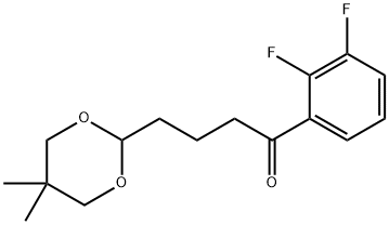 2',3'-DIFLUORO-4-(5,5-DIMETHYL-1,3-DIOXAN-2-YL)BUTYROPHENONE Structure