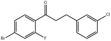 4'-BROMO-3-(3-CHLOROPHENYL)-2'-FLUOROPROPIOPHENONE Structure