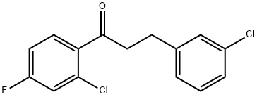 2'-CHLORO-3-(3-CHLOROPHENYL)-4'-FLUOROPROPIOPHENONE Structure