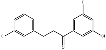 3'-CHLORO-3-(3-CHLOROPHENYL)-5'-FLUOROPROPIOPHENONE Structure