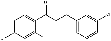4'-CHLORO-3-(3-CHLOROPHENYL)-2'-FLUOROPROPIOPHENONE Structure