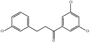 3-(3-CHLOROPHENYL)-3',5'-DICHLOROPROPIOPHENONE 구조식 이미지