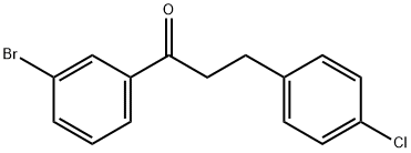 3'-BROMO-3-(4-CHLOROPHENYL)PROPIOPHENONE 구조식 이미지