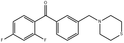 2,4-DIFLUORO-3'-THIOMORPHOLINOMETHYL BENZOPHENONE Structure