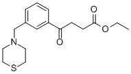 ETHYL 4-OXO-4-[3-(THIOMORPHOLINOMETHYL)PHENYL]BUTYRATE Structure