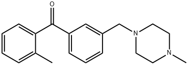 2-METHYL-3'-(4-METHYLPIPERAZINOMETHYL) BENZOPHENONE Structure