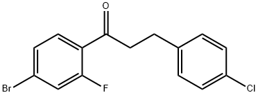 4'-BROMO-3-(4-CHLOROPHENYL)-2'-FLUOROPROPIOPHENONE Structure