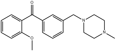 2-METHOXY-3'-(4-METHYLPIPERAZINOMETHYL) BENZOPHENONE 구조식 이미지