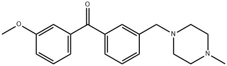 3-METHOXY-3'-(4-METHYLPIPERAZINOMETHYL) BENZOPHENONE Structure