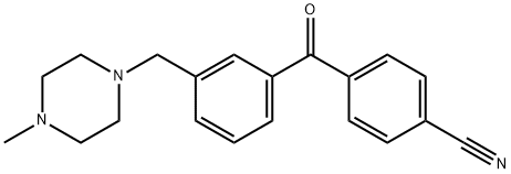 4'-CYANO-3-(4-METHYLPIPERAZINOMETHYL) BENZOPHENONE 구조식 이미지