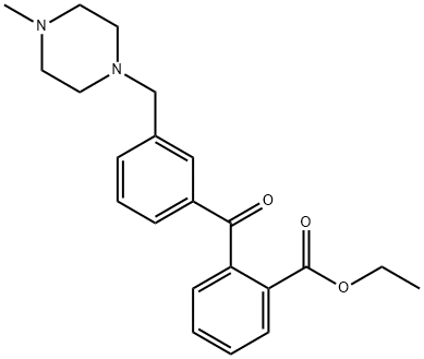 2-CARBOETHOXY-3'-(4-METHYLPIPERAZINOMETHYL) BENZOPHENONE Structure