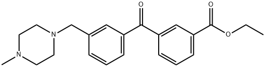 3-CARBOETHOXY-3'-(4-METHYLPIPERAZINOMETHYL) BENZOPHENONE Structure