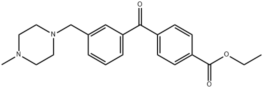 4'-CARBOETHOXY-3-(4-METHYLPIPERAZINOMETHYL) BENZOPHENONE Structure