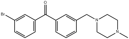 3-BROMO-3'-(4-METHYLPIPERAZINOMETHYL) BENZOPHENONE Structure