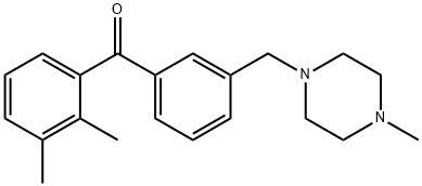 2,3-DIMETHYL-3'-(4-METHYLPIPERAZINOMETHYL) BENZOPHENONE 구조식 이미지