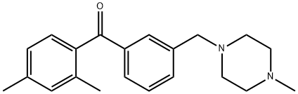 2,4-DIMETHYL-3'-(4-METHYLPIPERAZINOMETHYL) BENZOPHENONE Structure