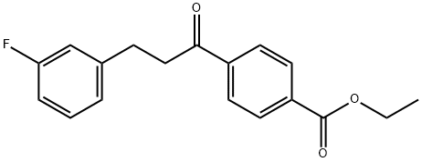 4'-CARBOETHOXY-3-(3-FLUOROPHENYL)PROPIOPHENONE 구조식 이미지