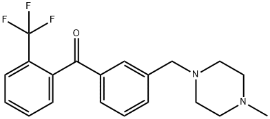 3'-(4-METHYLPIPERAZINOMETHYL)-2-TRIFLUOROMETHYLBENZOPHENONE Structure