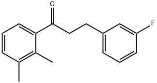 2',3'-DIMETHYL-3-(3-FLUOROPHENYL)PROPIOPHENONE Structure
