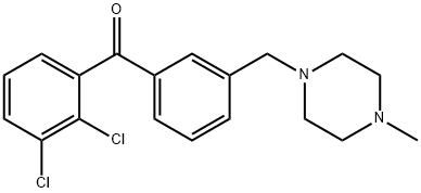 2,3-DICHLORO-3'-(4-METHYLPIPERAZINOMETHYL) BENZOPHENONE Structure