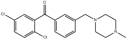 2,5-DICHLORO-3'-(4-METHYLPIPERAZINOMETHYL) BENZOPHENONE Structure