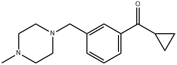 CYCLOPROPYL 3-(4-METHYLPIPERAZINOMETHYL)PHENYL KETONE 구조식 이미지