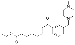 ETHYL 8-[3-(4-METHYLPIPERAZINOMETHYL)PHENYL]-8-OXOOCTANOATE Structure