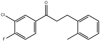 3'-CHLORO-4'-FLUORO-3-(2-METHYLPHENYL)PROPIOPHENONE 구조식 이미지