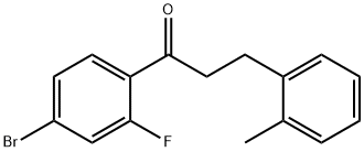 4'-BROMO-2'-FLUORO-3-(2-METHYLPHENYL)PROPIOPHENONE Structure