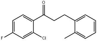 2'-CHLORO-4'-FLUORO-3-(2-METHYLPHENYL)PROPIOPHENONE 구조식 이미지