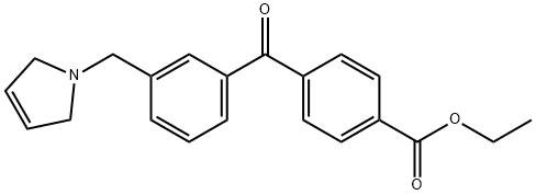 4'-CARBOETHOXY-3-(3-PYRROLINOMETHYL) BENZOPHENONE Structure