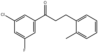 3'-CHLORO-5'-FLUORO-3-(2-METHYLPHENYL)PROPIOPHENONE Structure