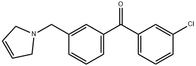 3-CHLORO-3'-(3-PYRROLINOMETHYL) BENZOPHENONE 구조식 이미지