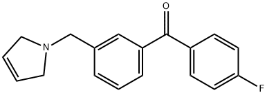 4'-FLUORO-3-(3-PYRROLINOMETHYL) BENZOPHENONE 구조식 이미지